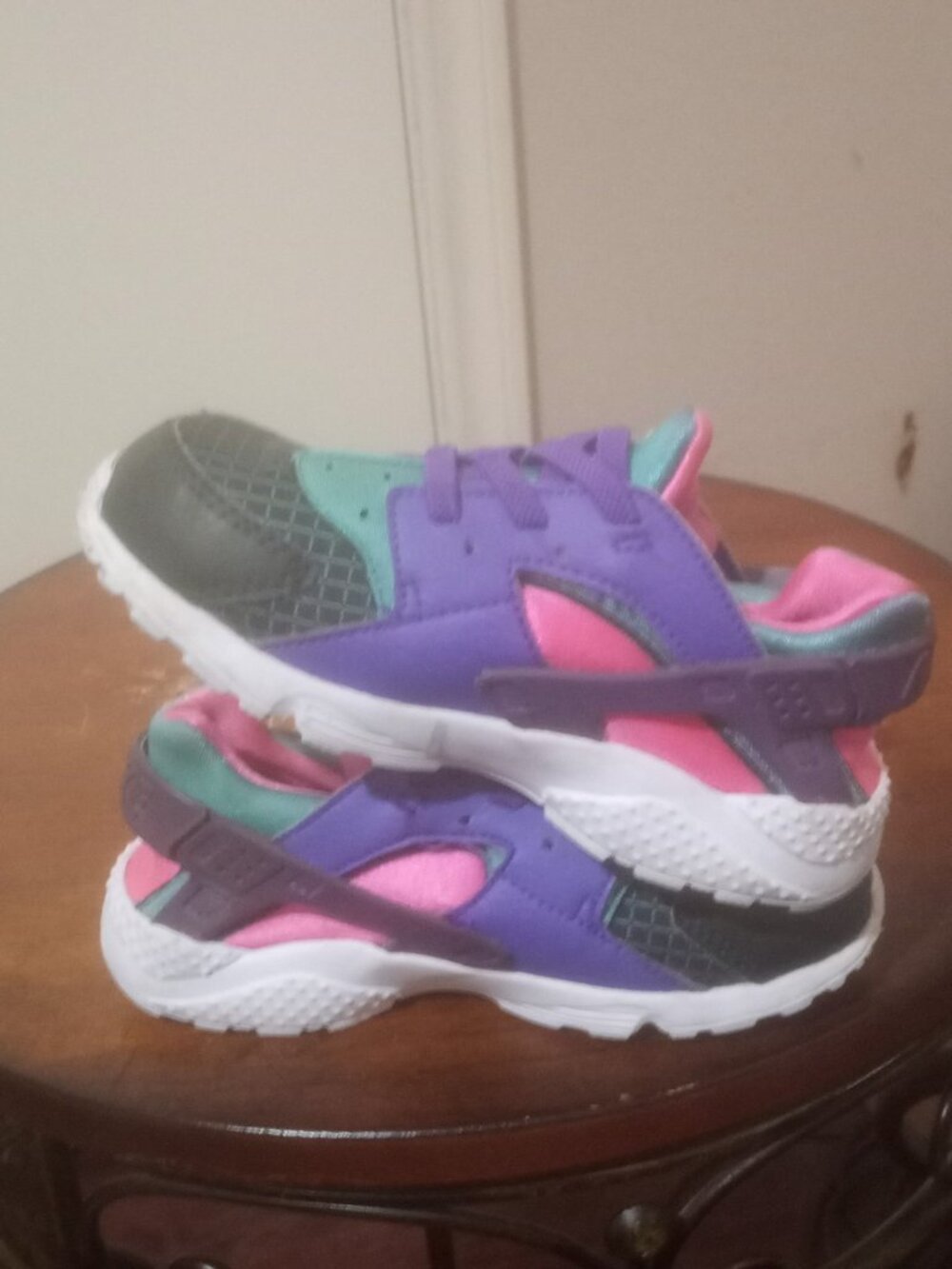 Nike Toddler Huarache Run Ultra Green/Purple Running Sneakers SZ 10C BQ7098-300 - Picture 11 of 13